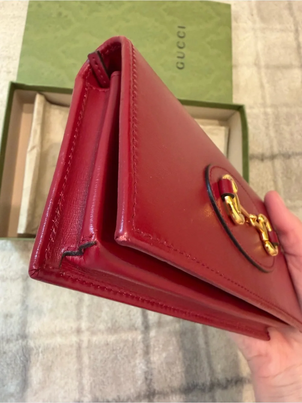 Gucci Horsebit 1955 Crossbody Wallet with Chain - Picture 4 of 10